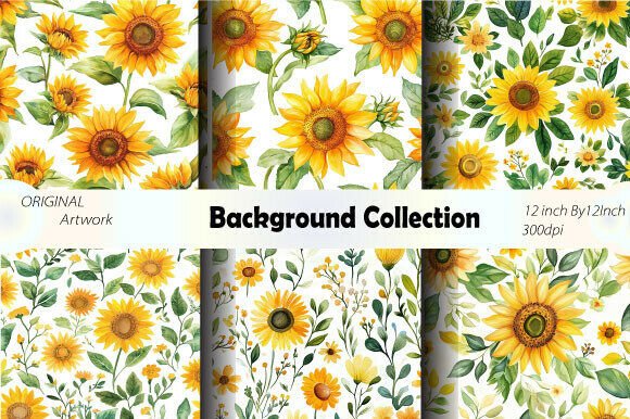 Download Sunflower Background Wallpaper Seamless - Sun Collection