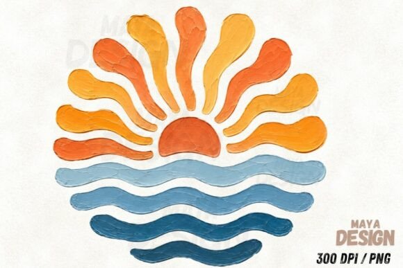 Download Abstract Sunset Waves PNG, Coastal Ocean - Sun Collection