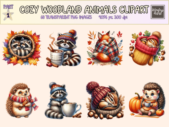 Download Cozy Woodland Animals Clipart - Premium Resources